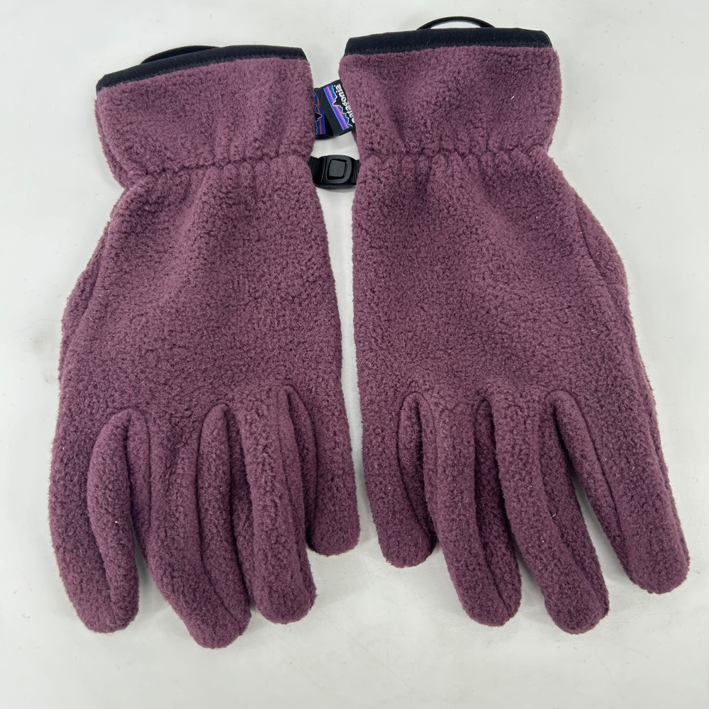 Patagonia Synchilla Fleece Gloves Small Purple Touchscreen Winter Outdoor